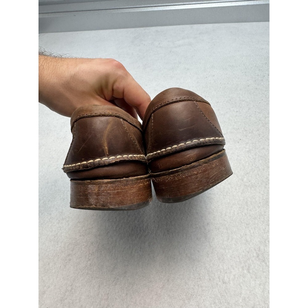 Oak Street Bootmakers Shoes Mens Size 9.5 D Brown Leather Moc Toe Dress Casual - Picture 4 of 11